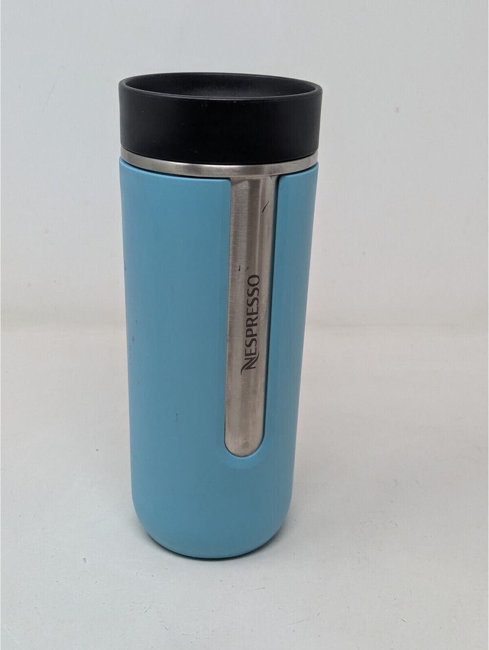 Nespresso Travel Tumbler Mug Large 18 oz 540 ML Stainless Steel Nomad Blue